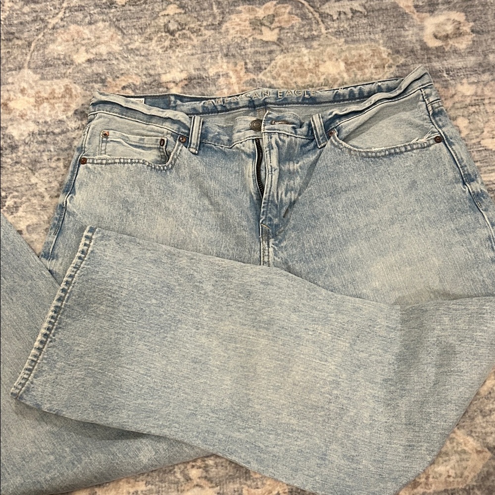 American Eagle Outfitters Light Wash Straight Leg Jeans